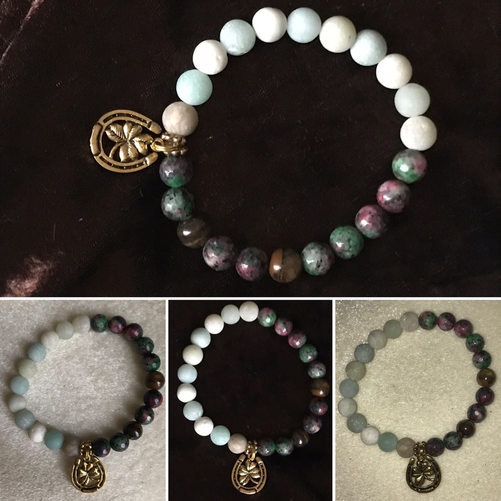 Ruby Emerald Stones Bracelet - Picture 3 of 5